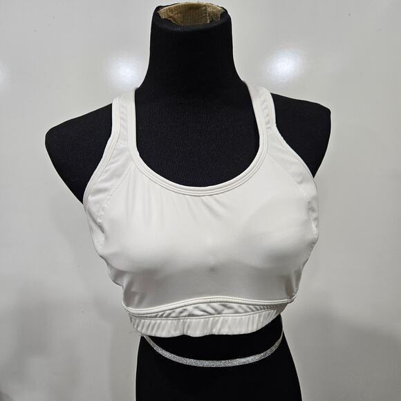Champion Double Dry 1612 White Seamless Racerback Sports Bra Size 2XL - Picture 1 of 9